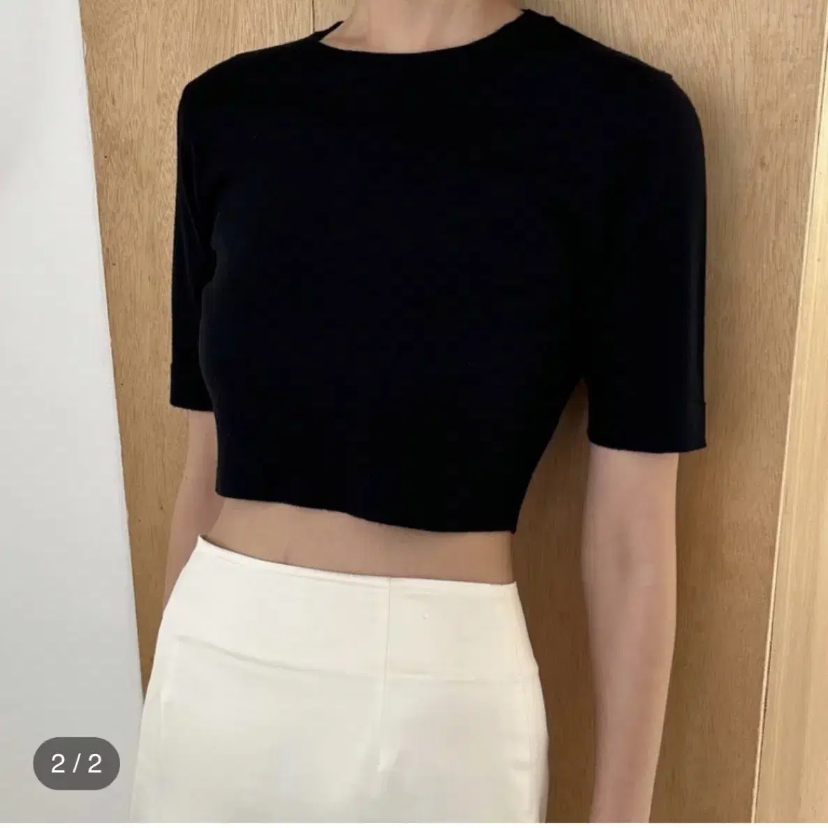 악토브헤 Cropped knit top