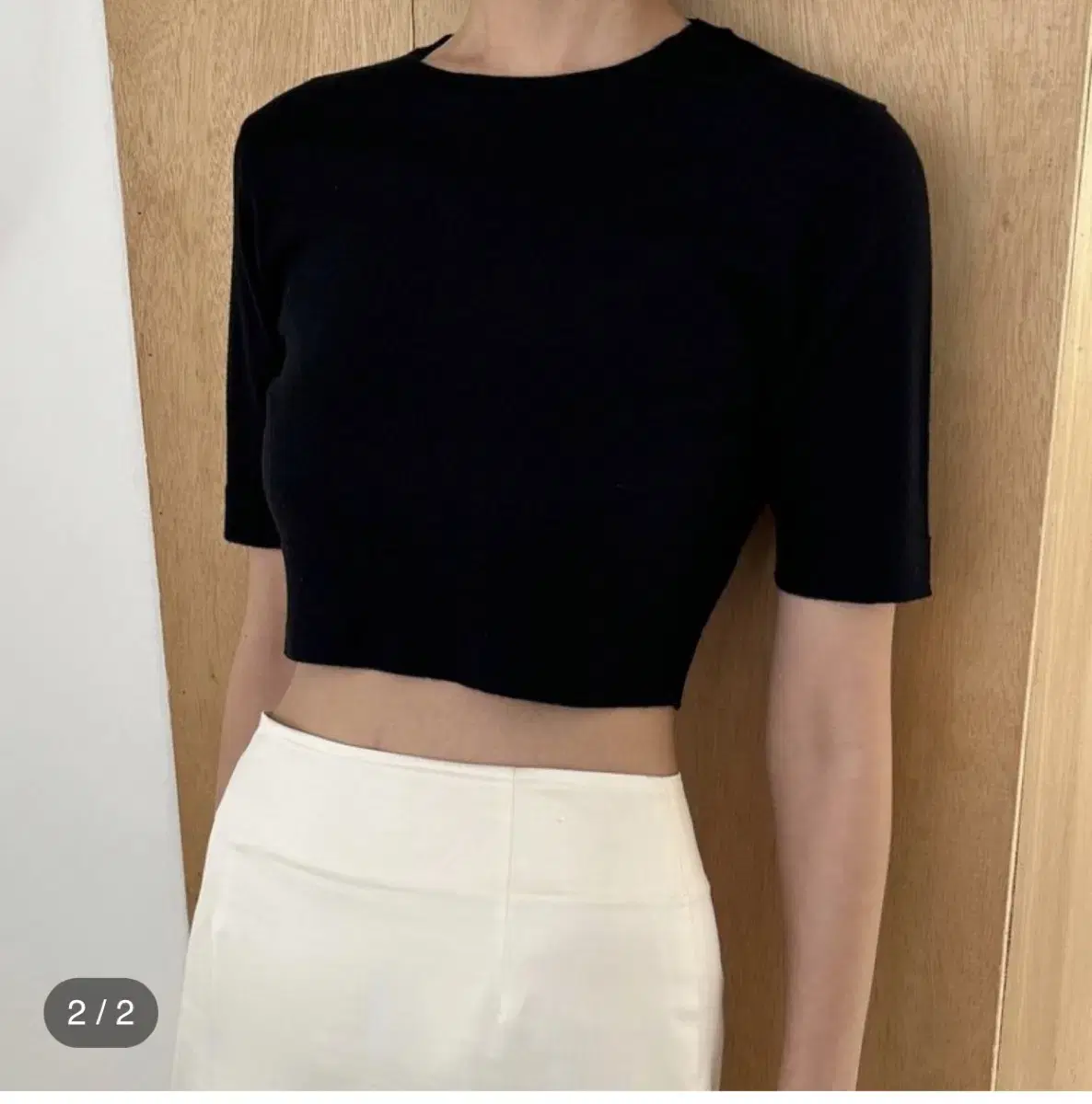 악토브헤 Cropped knit top