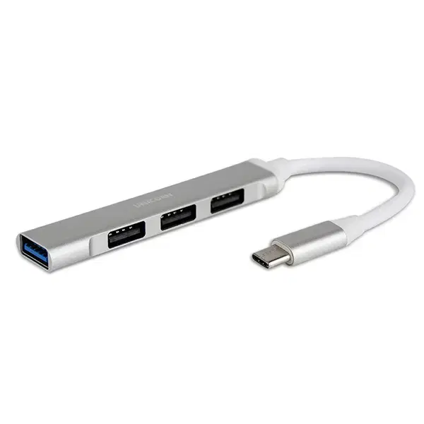 4포트 USB3.0 개별스위치 무전원 허브 블랙