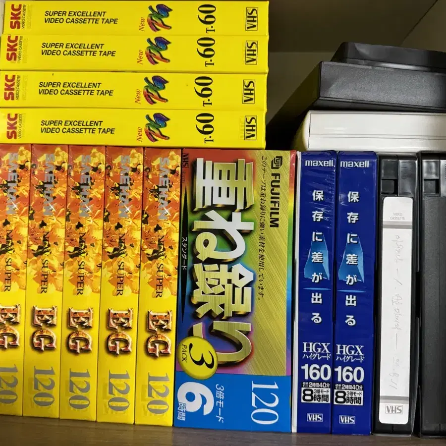 새거 VHS 공 비디오테이프 공테이프 새한/SKC/LG/소니/후지필름/맥