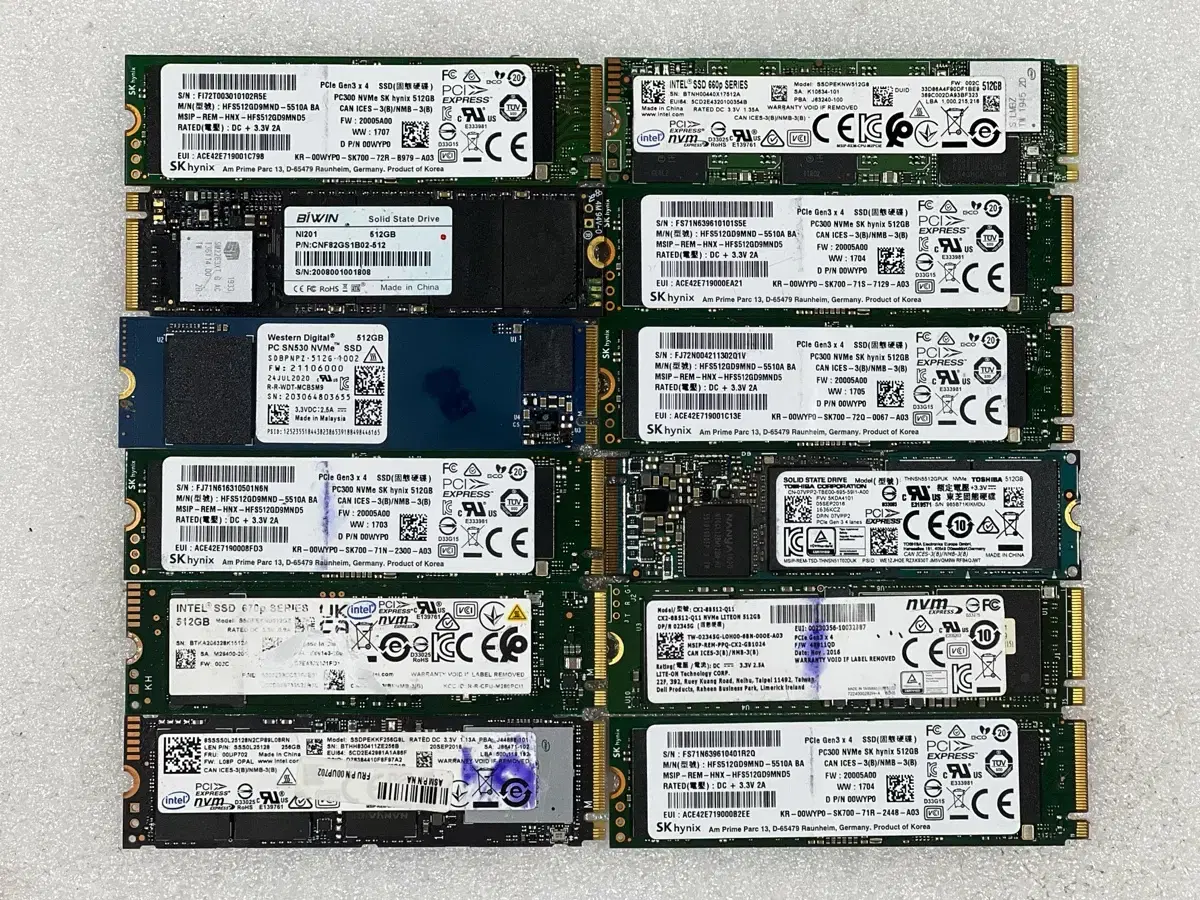 SSD M.2 NVME 512MB 랜덤