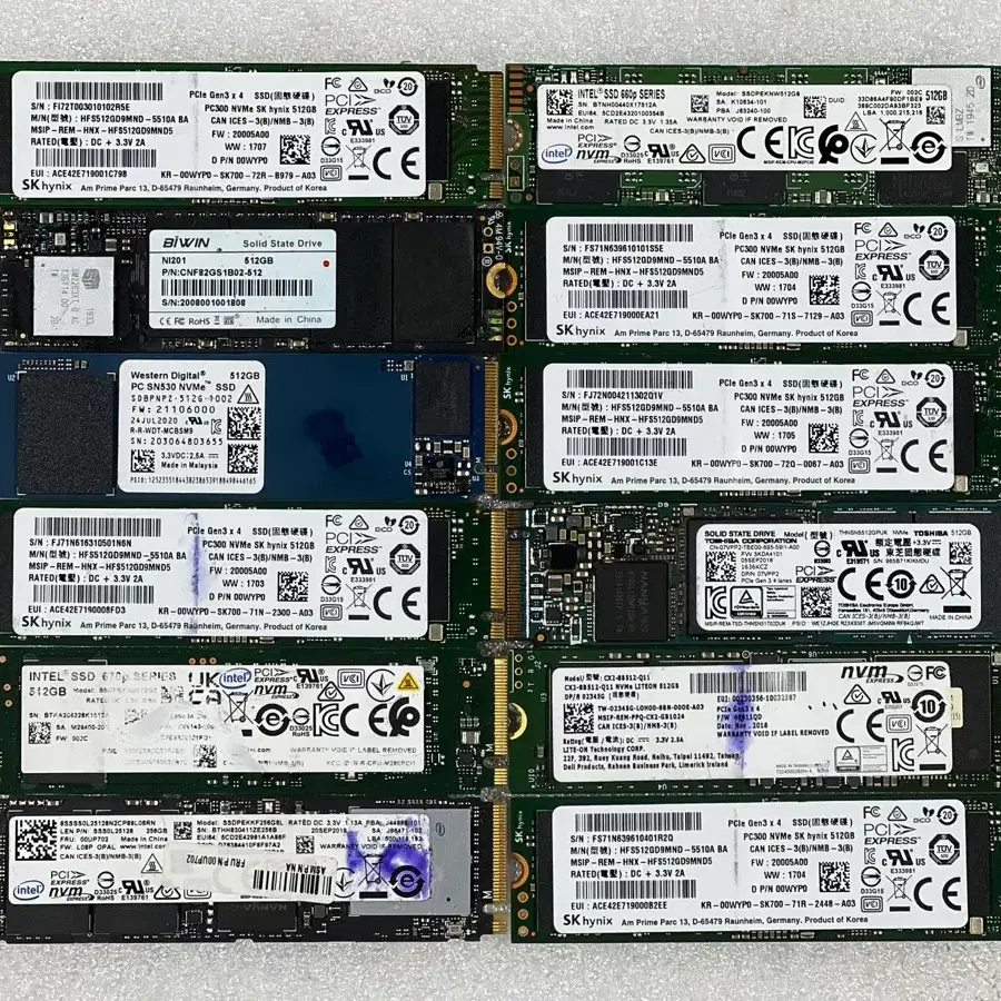 SSD M.2 NVME 512MB 랜덤(2280)