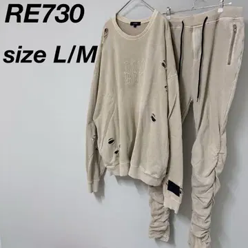 RE730 맨투맨 DOUBLE 빈티지 셋업 L,M 베이지