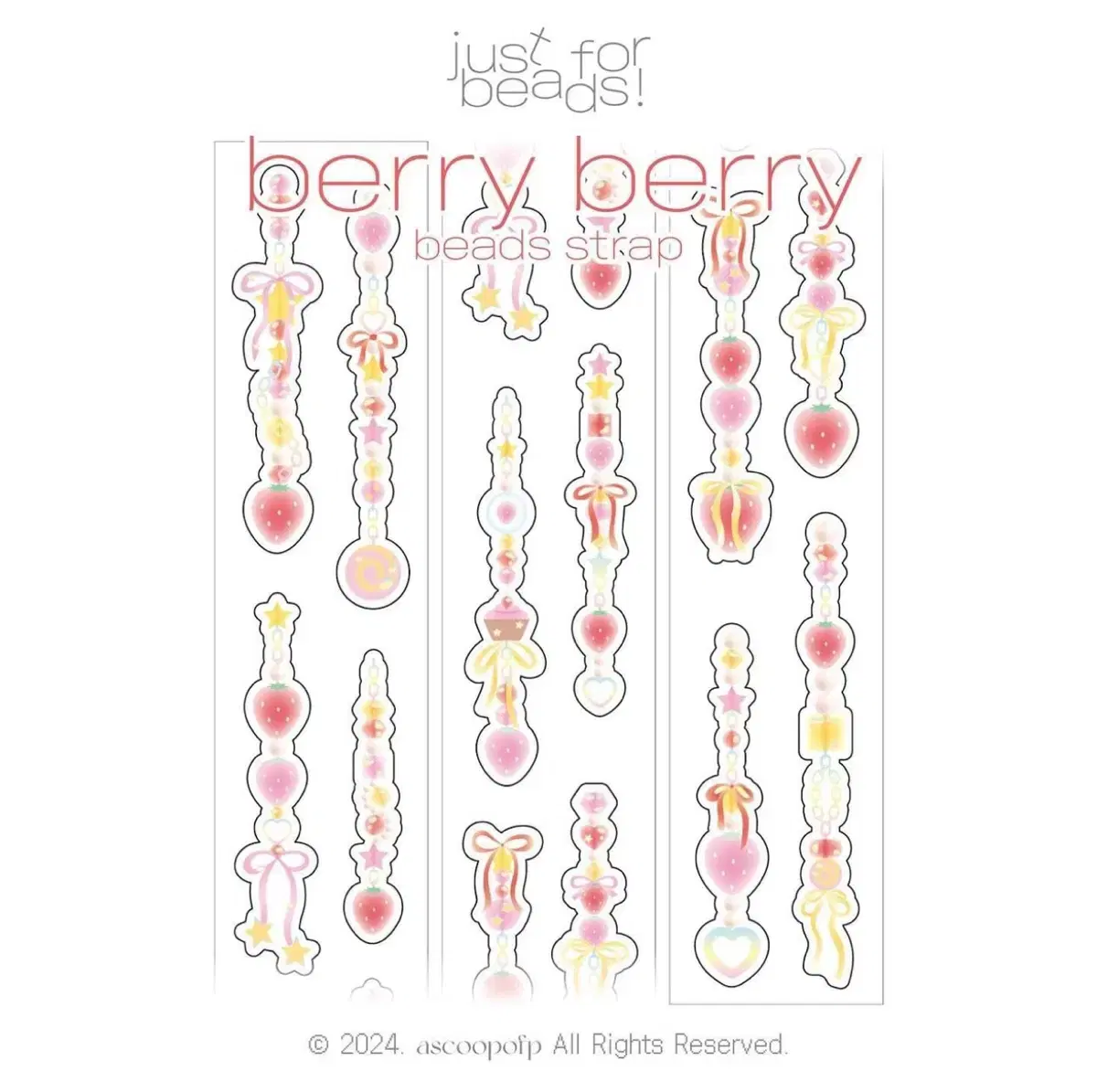 [어스쿱오브피] berry berry beads strap 키스컷 원가띵