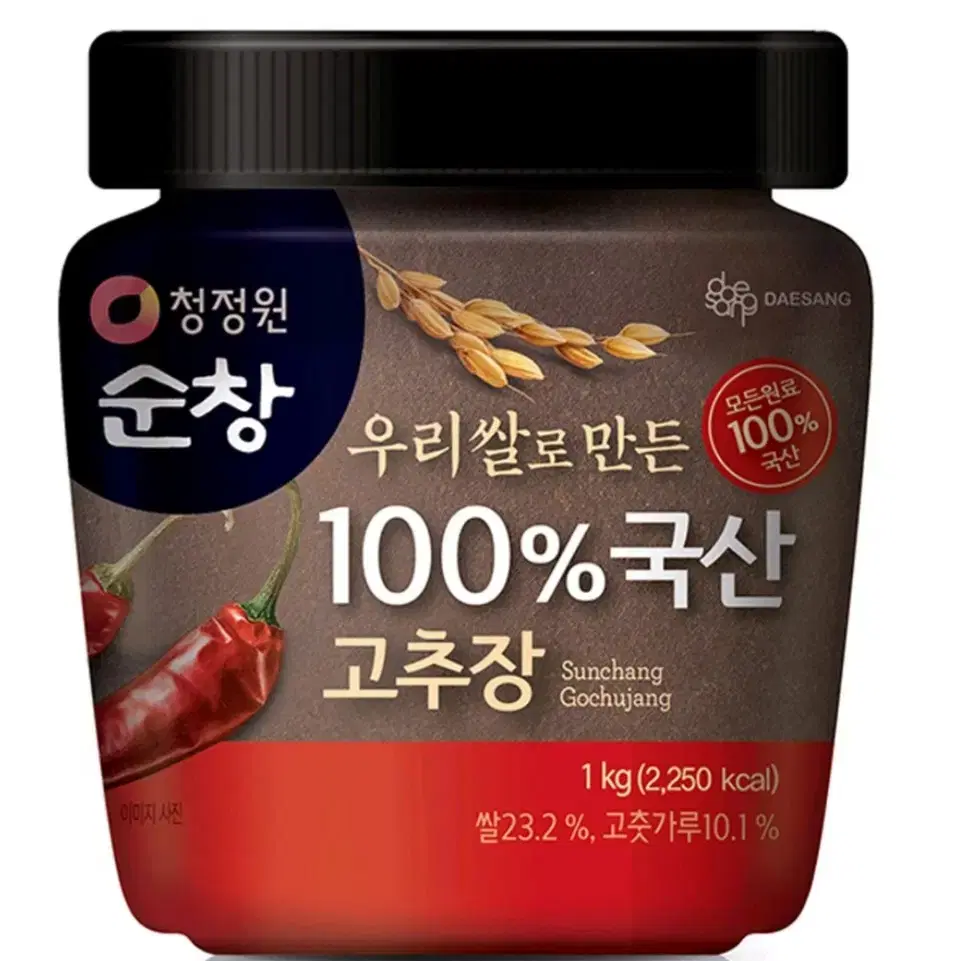 청정원순창 우리쌀로 만든 100% 국산 고추장, 1kg, 1개