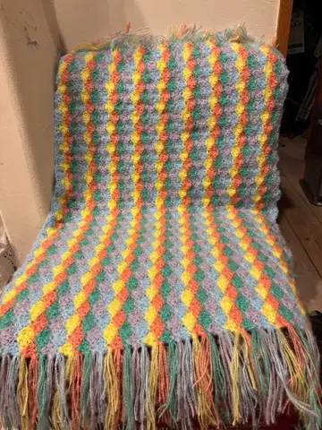 손뜨개질 소나무 손뜨개질 무릎담요