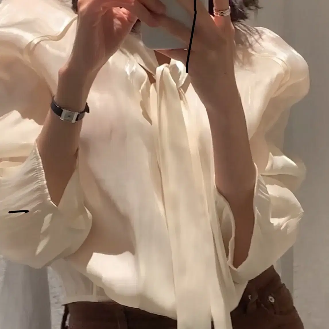 (새상품) Ribbonbit 리본빛 camile Tied Blouse