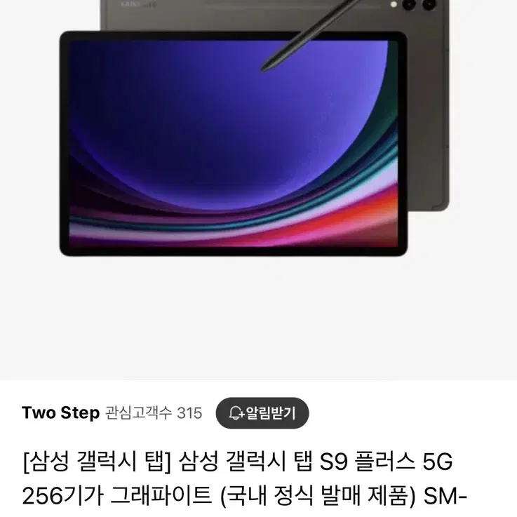 삼성 갤럭시탭 S9 플러스 5G 256GB