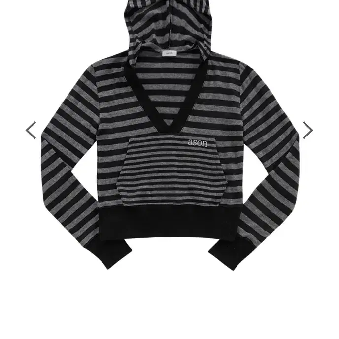 (( 새상품))사진참고해주세요 LILY STRIPE HOODIE BLAC