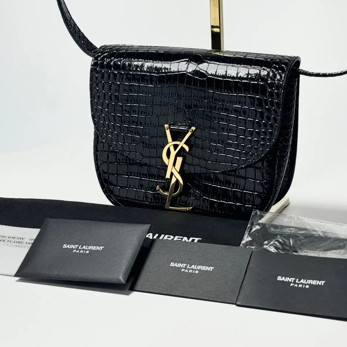 Yves Saint Laurent Kaia Satchel Bag Crocodile Full Composition