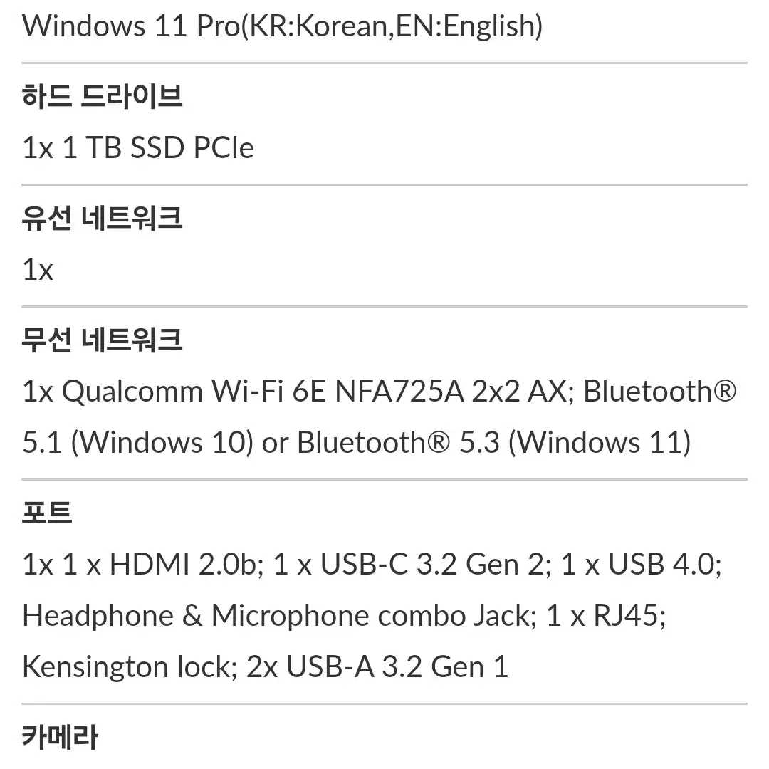 [단순개봉]레노버 씽크패드 P16s GEN2 32GB/1TB 노트북 판매