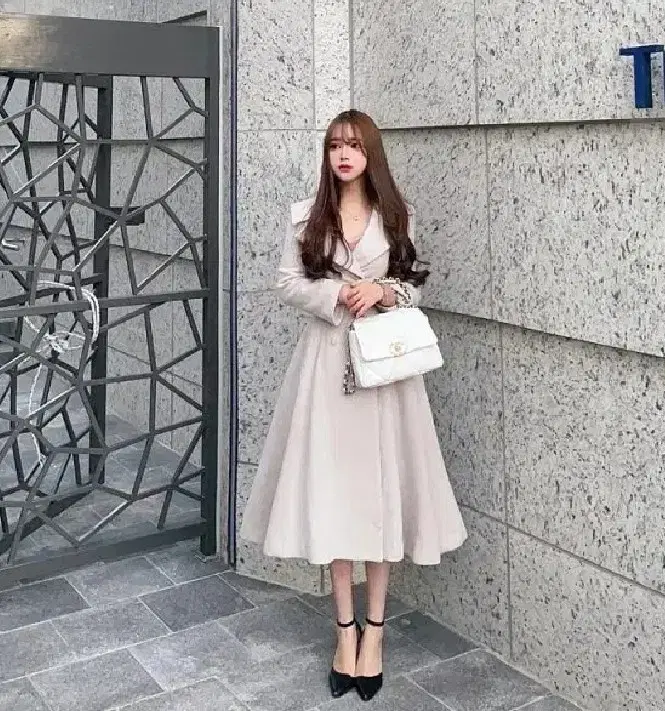 [옷장정리] [메이윤] 플레어코트(밀크티) S사이즈