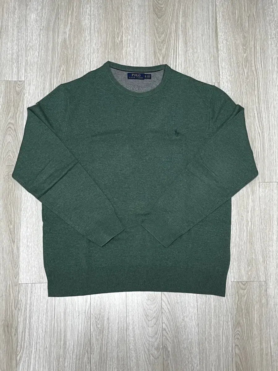 [L] Polo Merino Wool Sweater Green