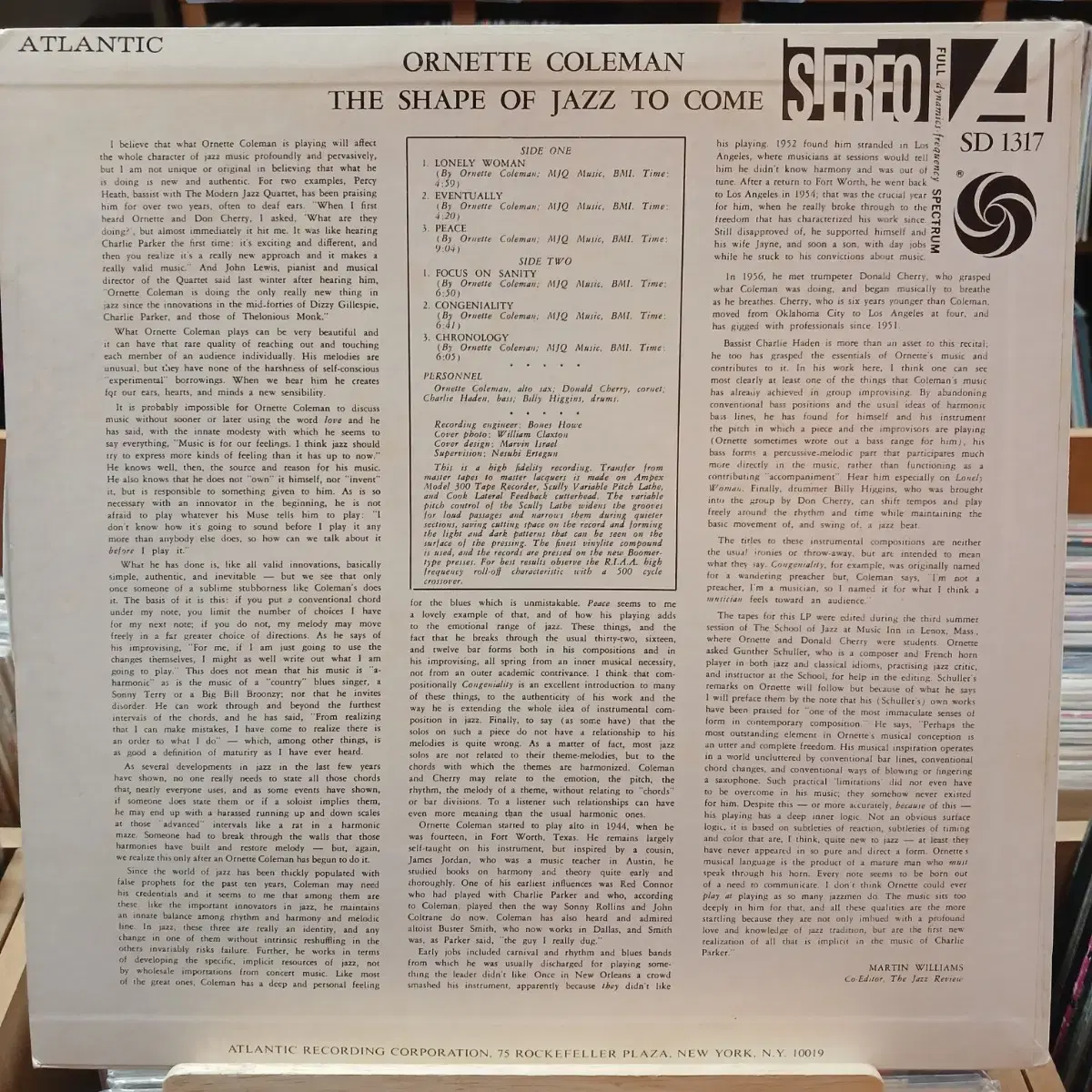 [JAZZ] ORNETTE COLEMAN LP