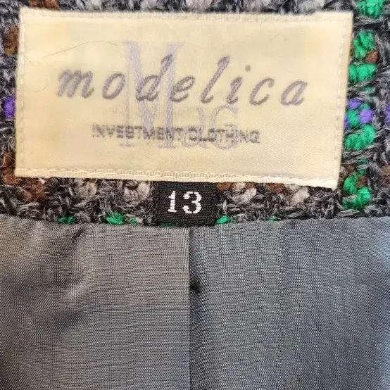 MODELICA 트위드 자켓