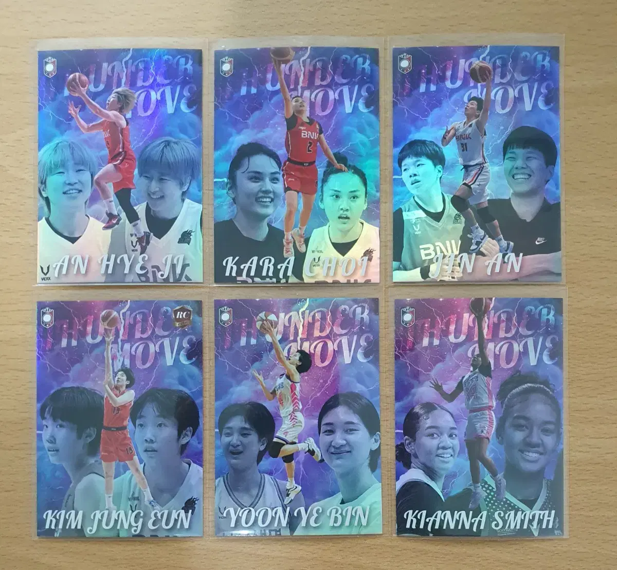 WKBL Women's Basketball ThunderMove Inserts Kiana, Yoon Yebin, etc. sold 6 lots