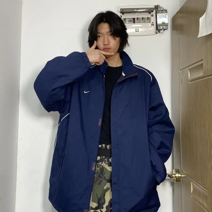 00s 나이키 네이비 점퍼 자켓 2XL