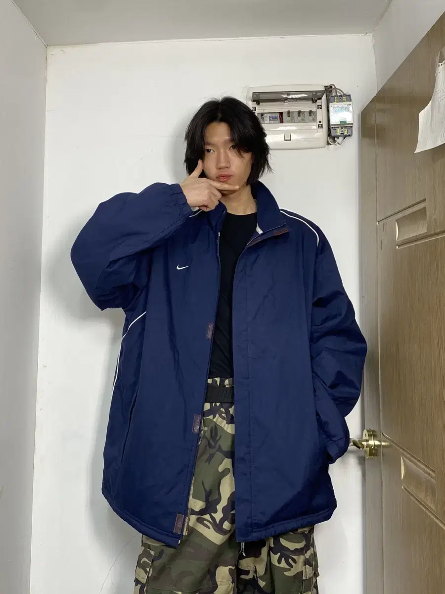 00s 나이키 네이비 점퍼 자켓 2XL