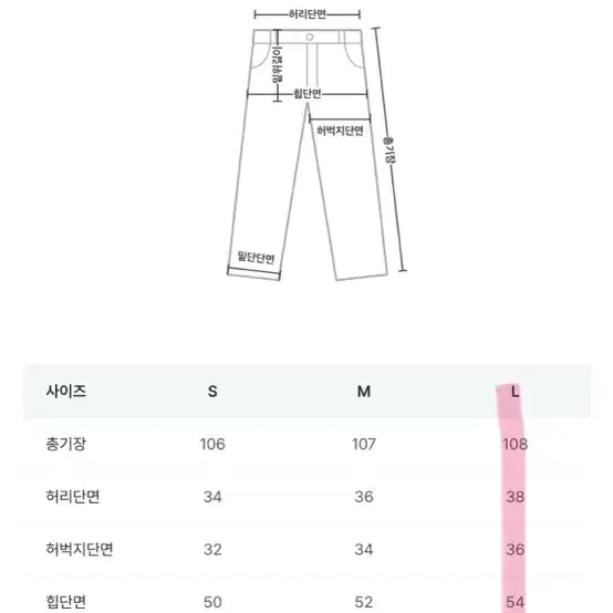 라룸 딥와이드코듀팬츠 L (원가 3.8)