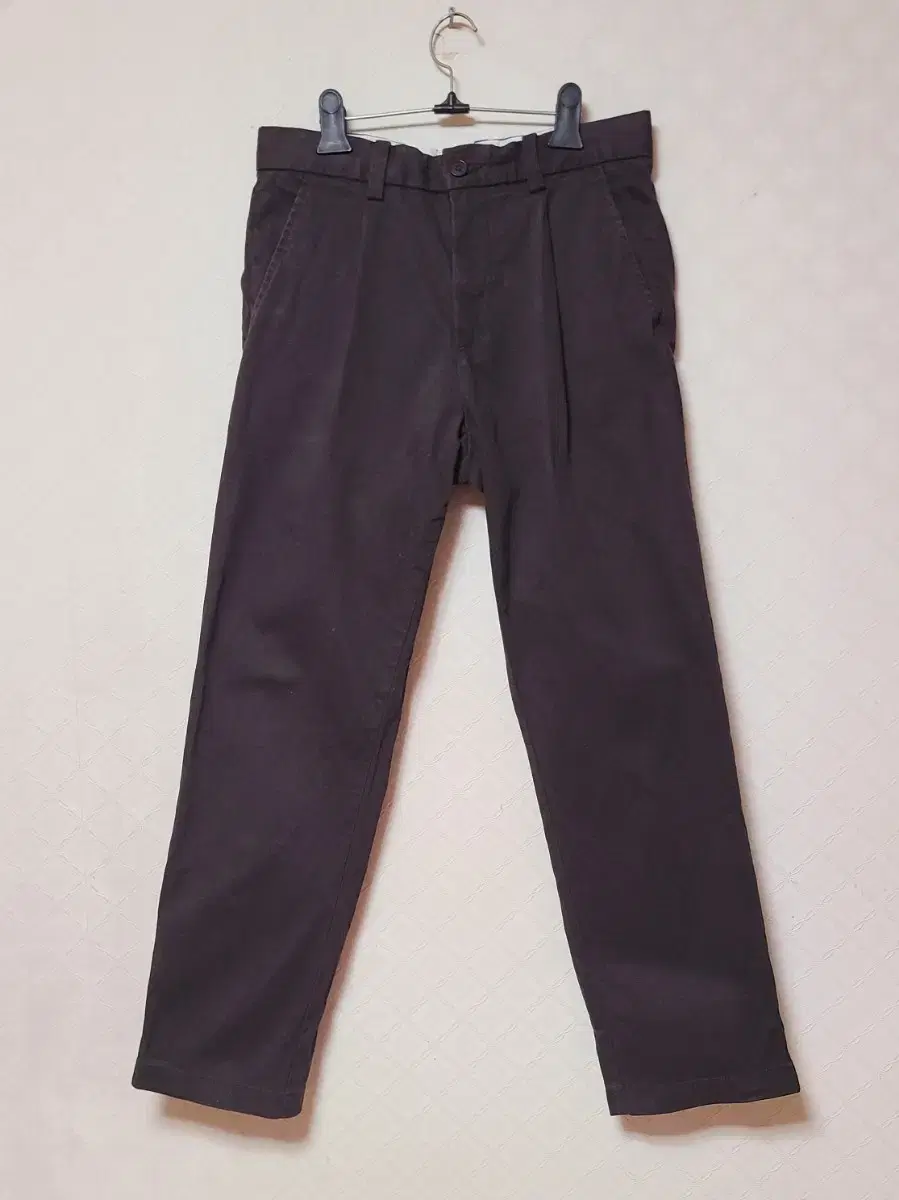 [29] H&M Regular Fit Cotton Chino Trousers_Dark Brown