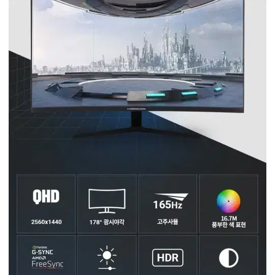 32인치 QHD 165Hz 커브드 모니터