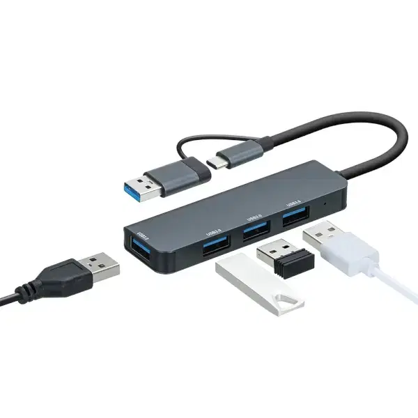 4포트 USB3.0 듀얼타입 허브 (C+A타입, 5Gbps)