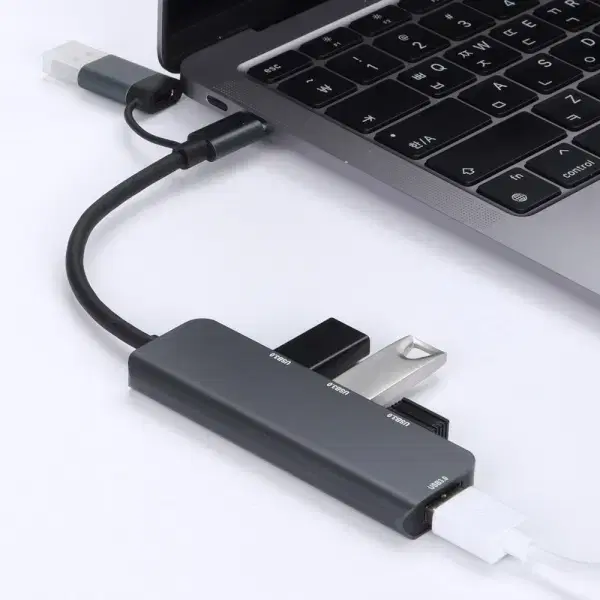 4포트 USB3.0 듀얼타입 허브 (C+A타입, 5Gbps)