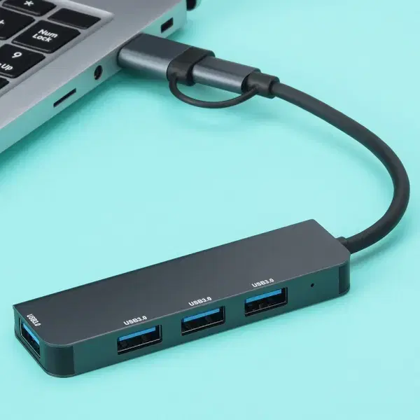 4포트 USB3.0 듀얼타입 허브 (C+A타입, 5Gbps)