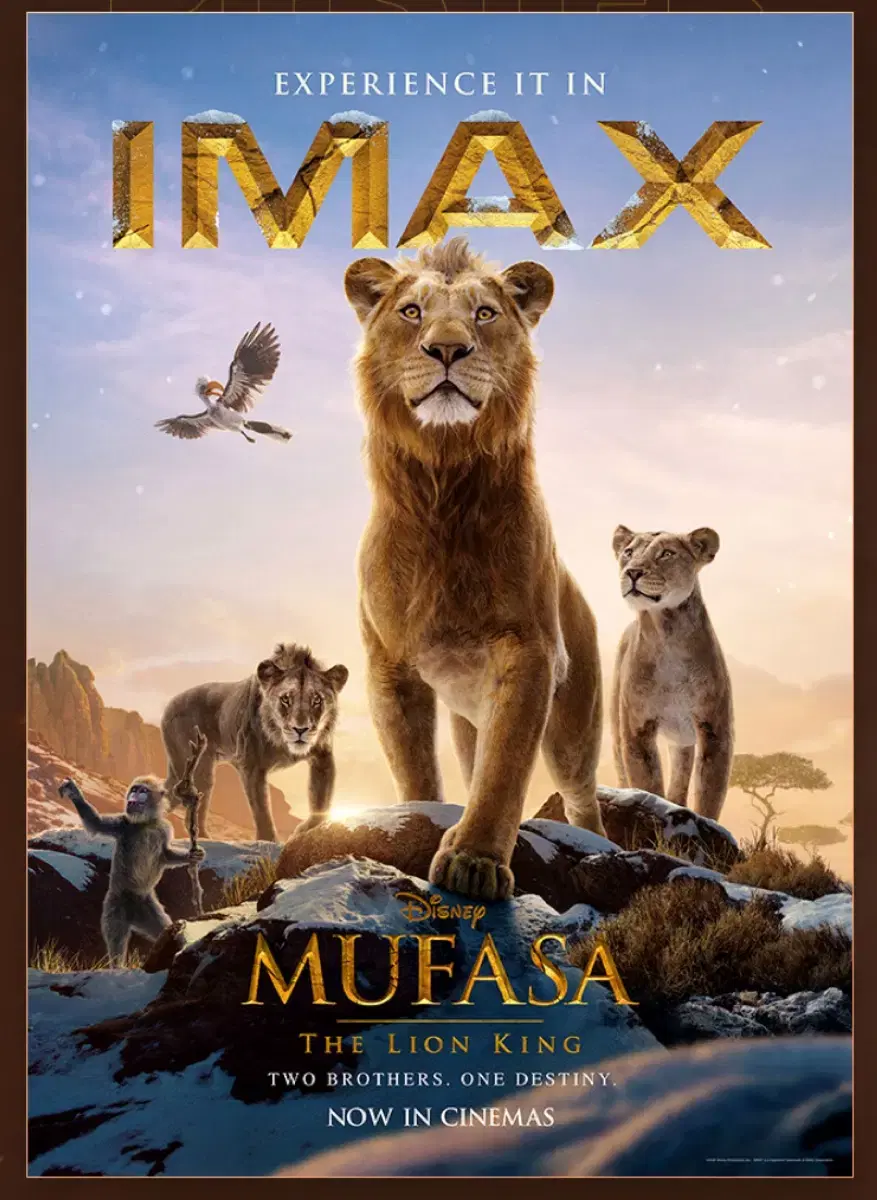 무파사 포스터 라이온킹 a3 imax