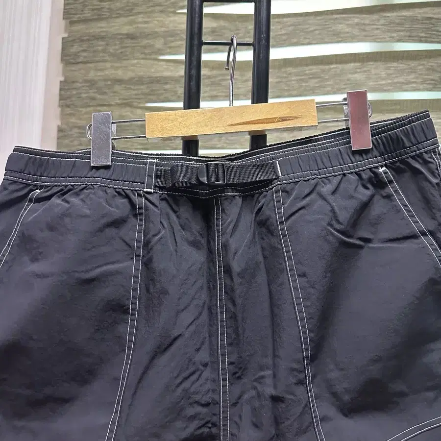 [XL]스투시 나일론 블랙 팬츠 (syussy short pants)