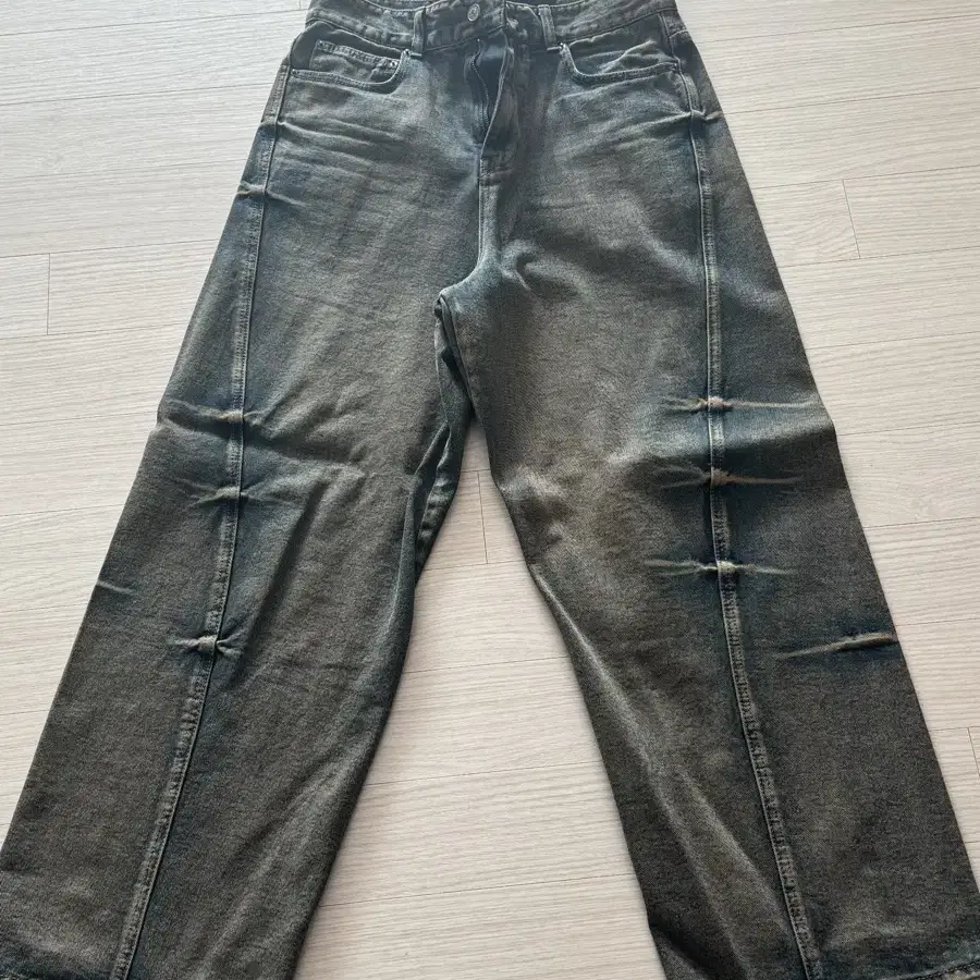 메종 미네드 PINCH WIND DENIM PANTS BROWN