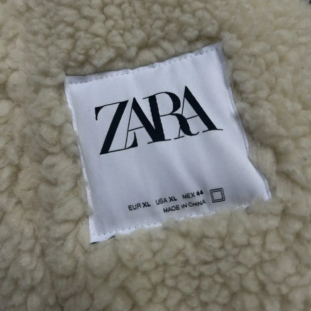 [한국2XL]ZARA 플라이트 B3 보아 블루종 무스탕/짙은브라운