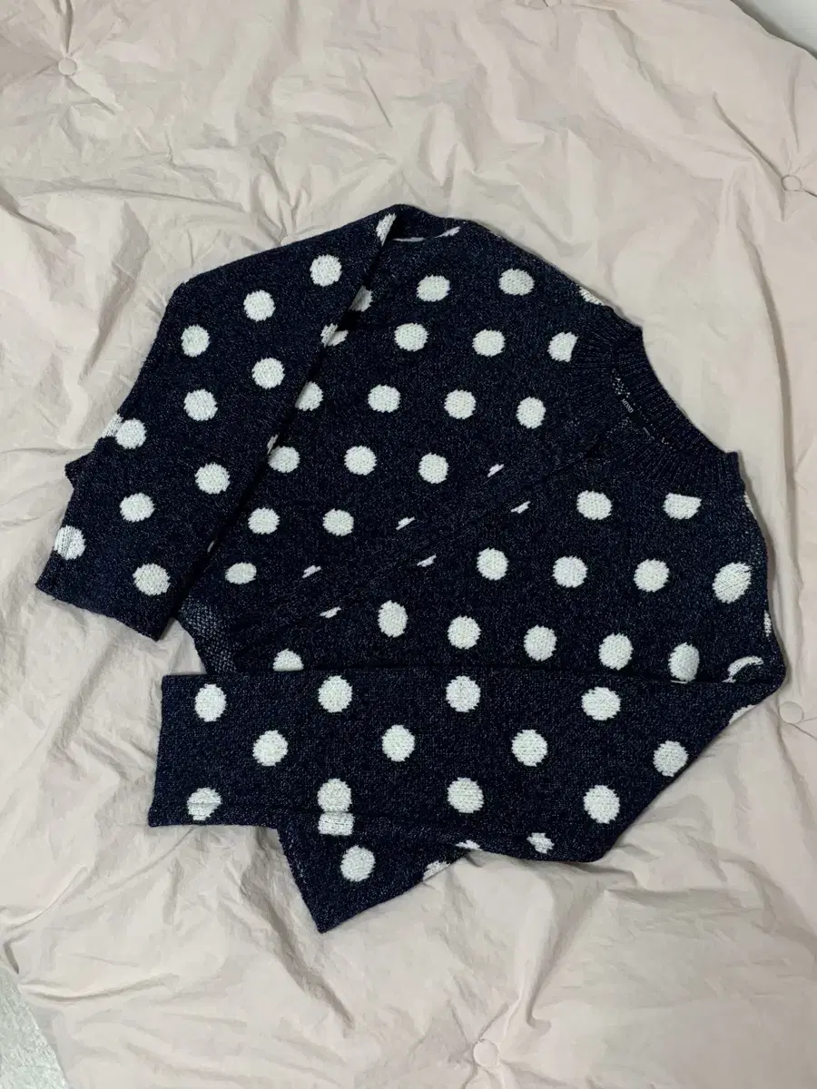 Misso Dotted Cardigan Navy Dotted Cardigan Knit