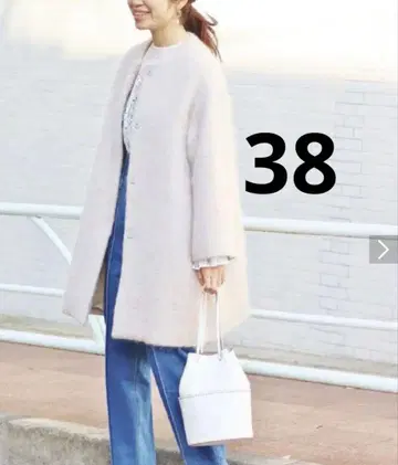 [IENA] 새상품급 모헤야 트라페즈 코트 내추럴 38