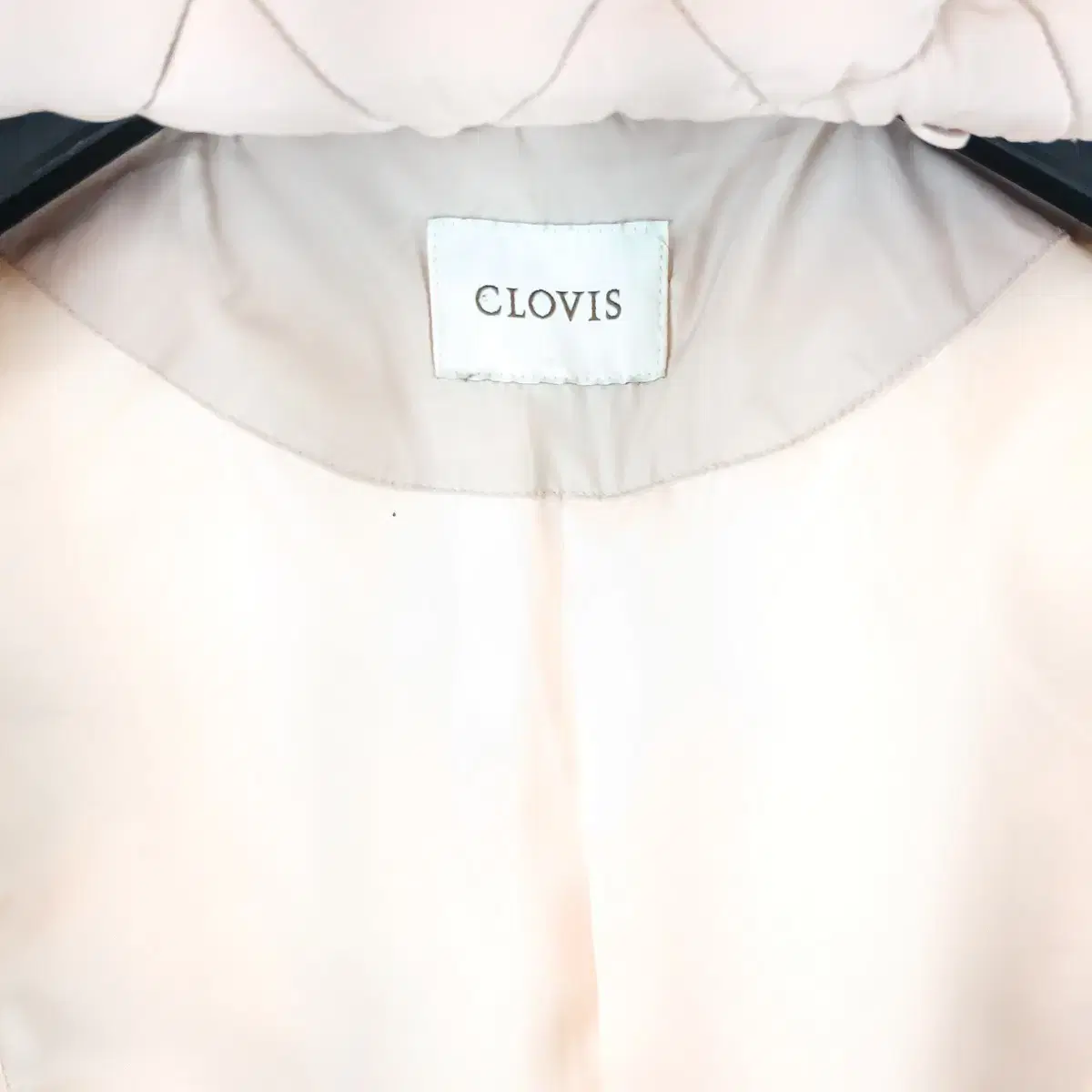 CLOVIS 클라비스 밀크핑크 덕다운후드미들롱패딩 85 XS