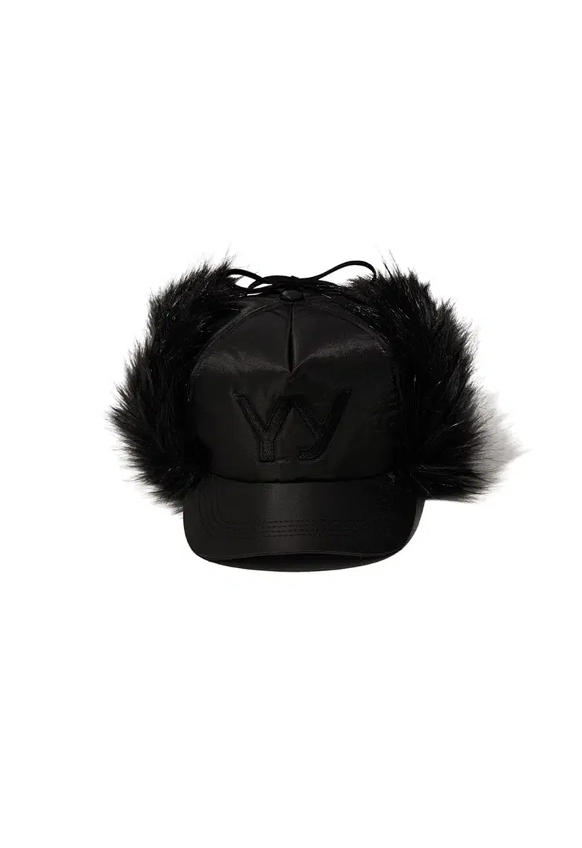 오픈와이와이 모자 FAUX FUR EARFLAP CAP, BLACK