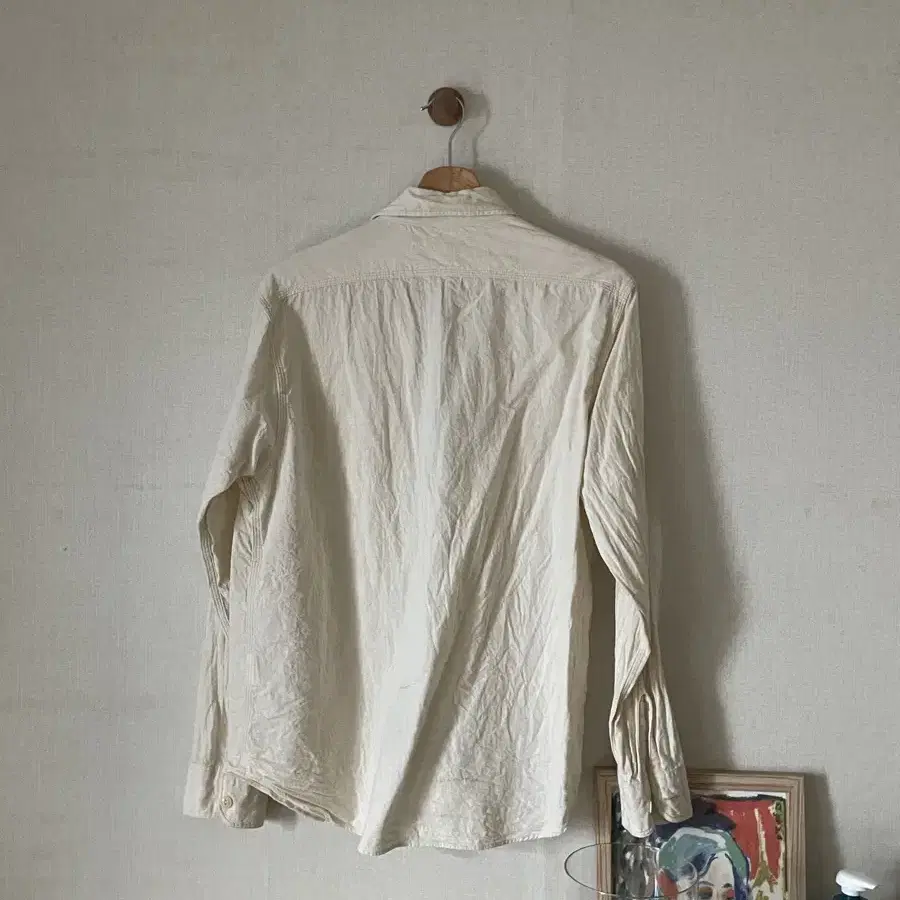 슈가케인(sugarcane) 샴브레이 워크 셔츠(white, size M