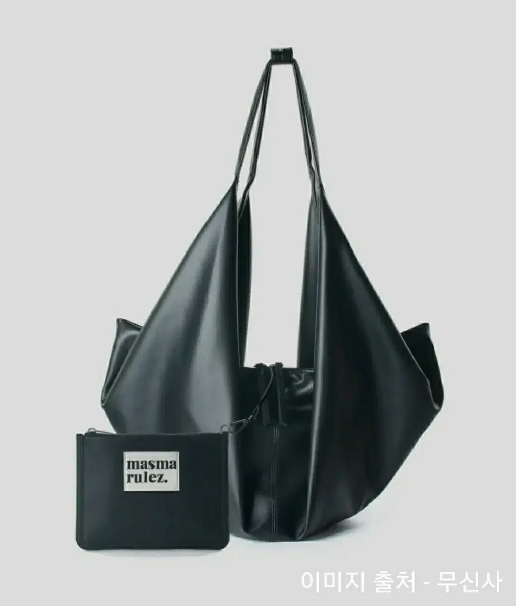 마스마룰즈 Wing leather bag BLACK