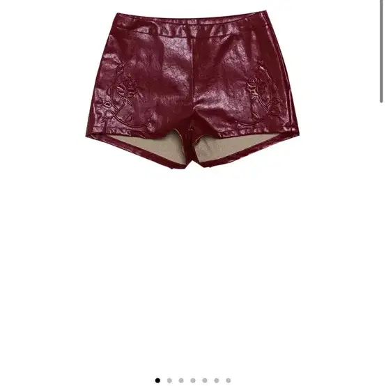 달링유어배드 RED ROSE LEATHER SHORT PANTS