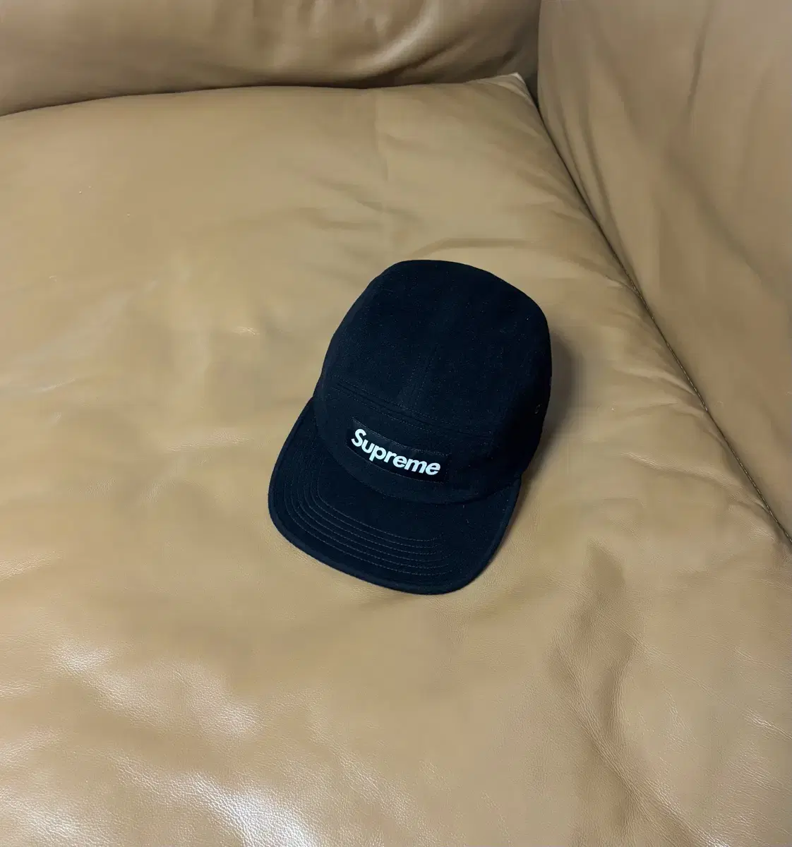 Supreme 슈프림 블랙 캠프캡 모자 (Black)