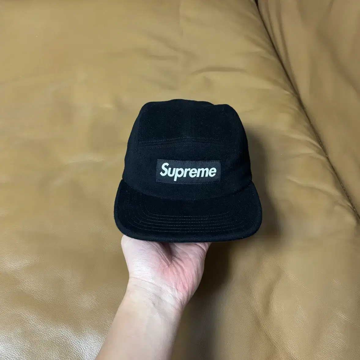 Supreme 슈프림 블랙 캠프캡 모자 (Black)