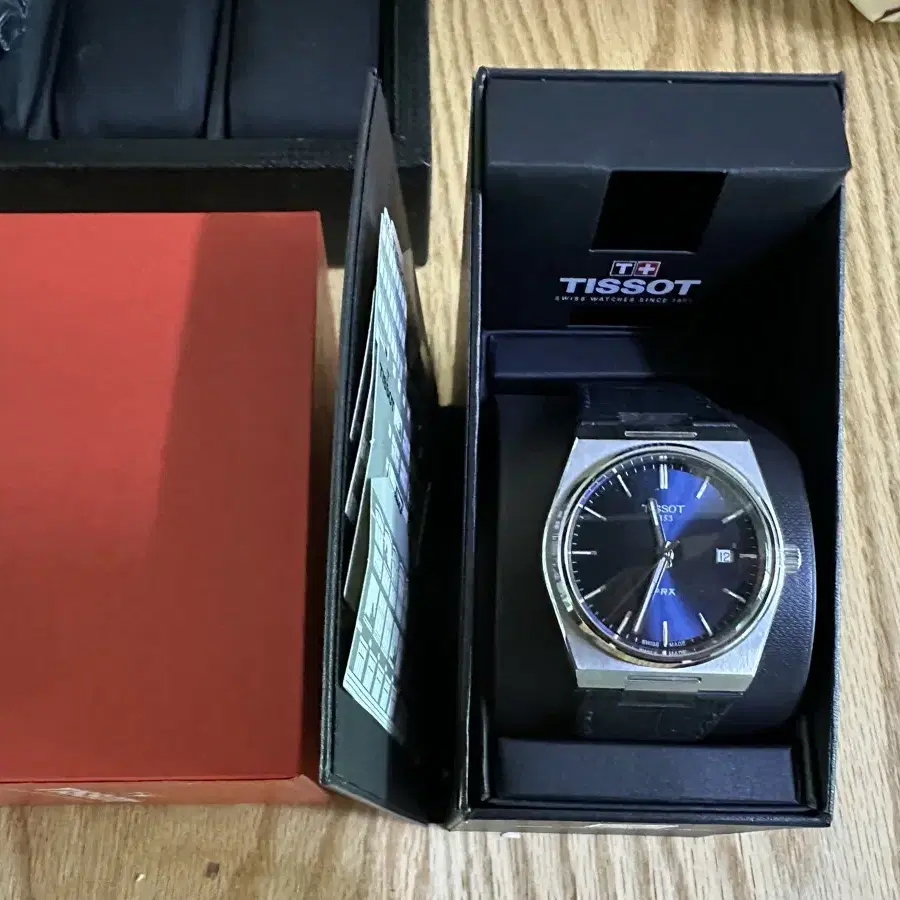 티쏘prx40mm 쿼츠 블루