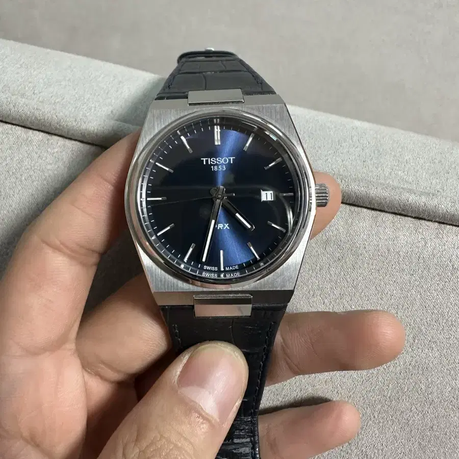 티쏘prx40mm 쿼츠 블루