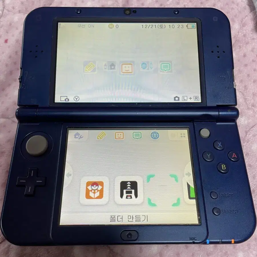 뉴닌텐도3ds xl 블루 포켓몬 뱅크 무브 포함