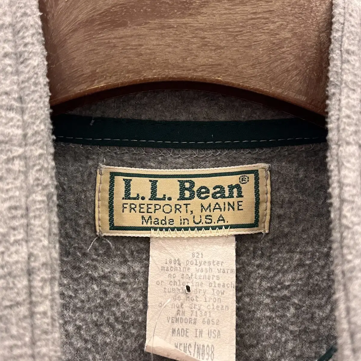 80s L.L.Bean 엘엘빈 하프 집업 플리스 풀오버