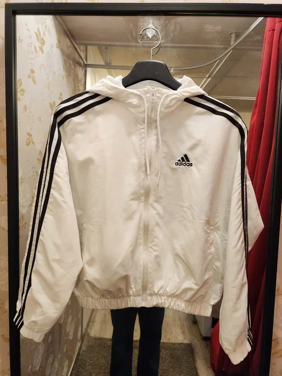 adidas Jersey Women's Essential Woven Windbreaker Top Hooded Jacket with HoodSize XS