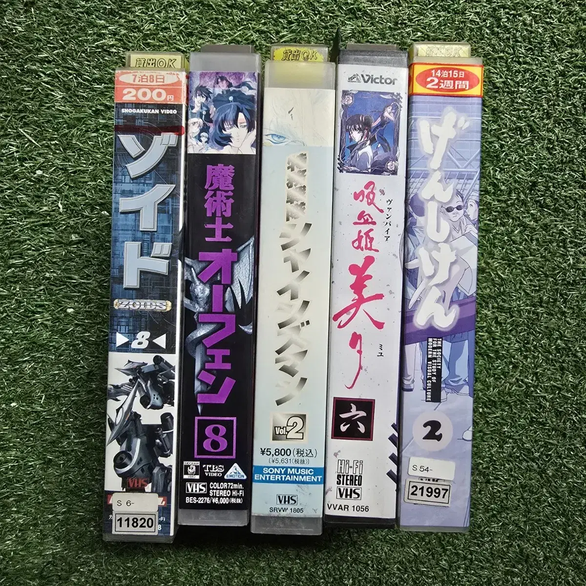 일본 만화 애니메이션 비디오테이프 VHS 5개 일괄판매 빈티지 레트로