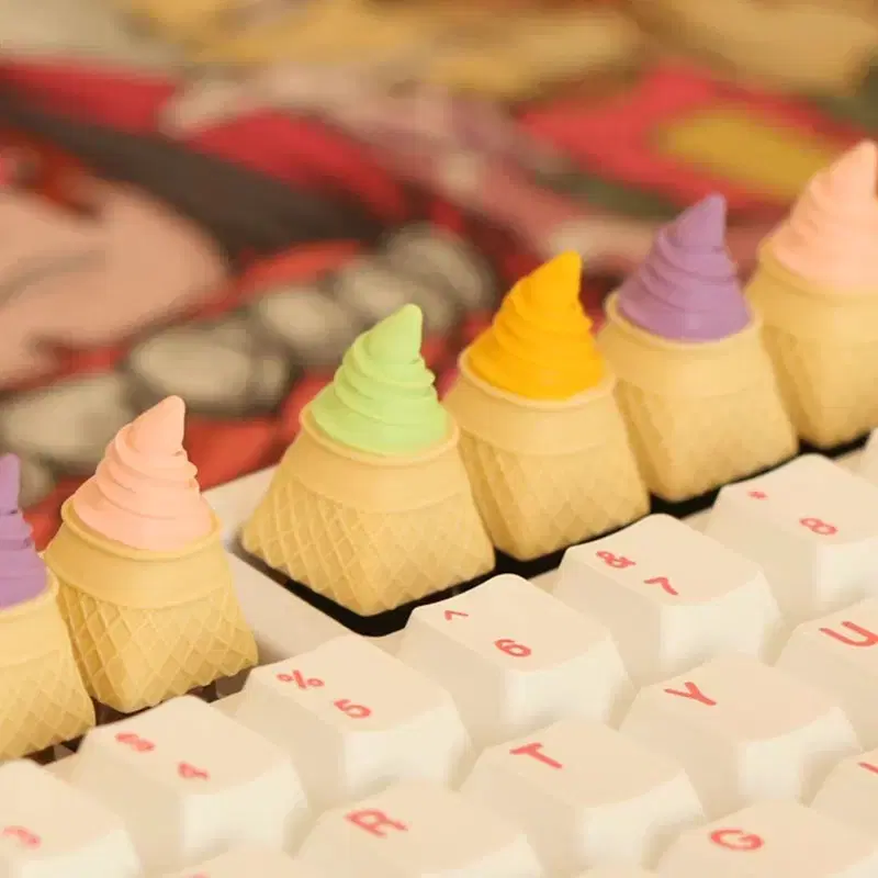 [Harajuku] Soft serve ice cream keycaps (4col)