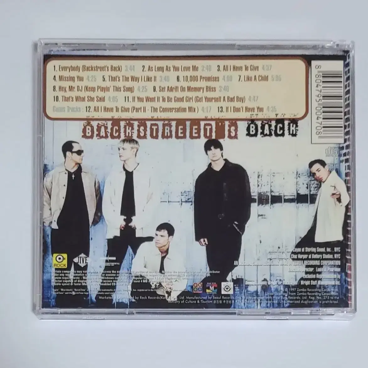 백스트리트 보이즈 Backstreets Back 앨범 시디 CD