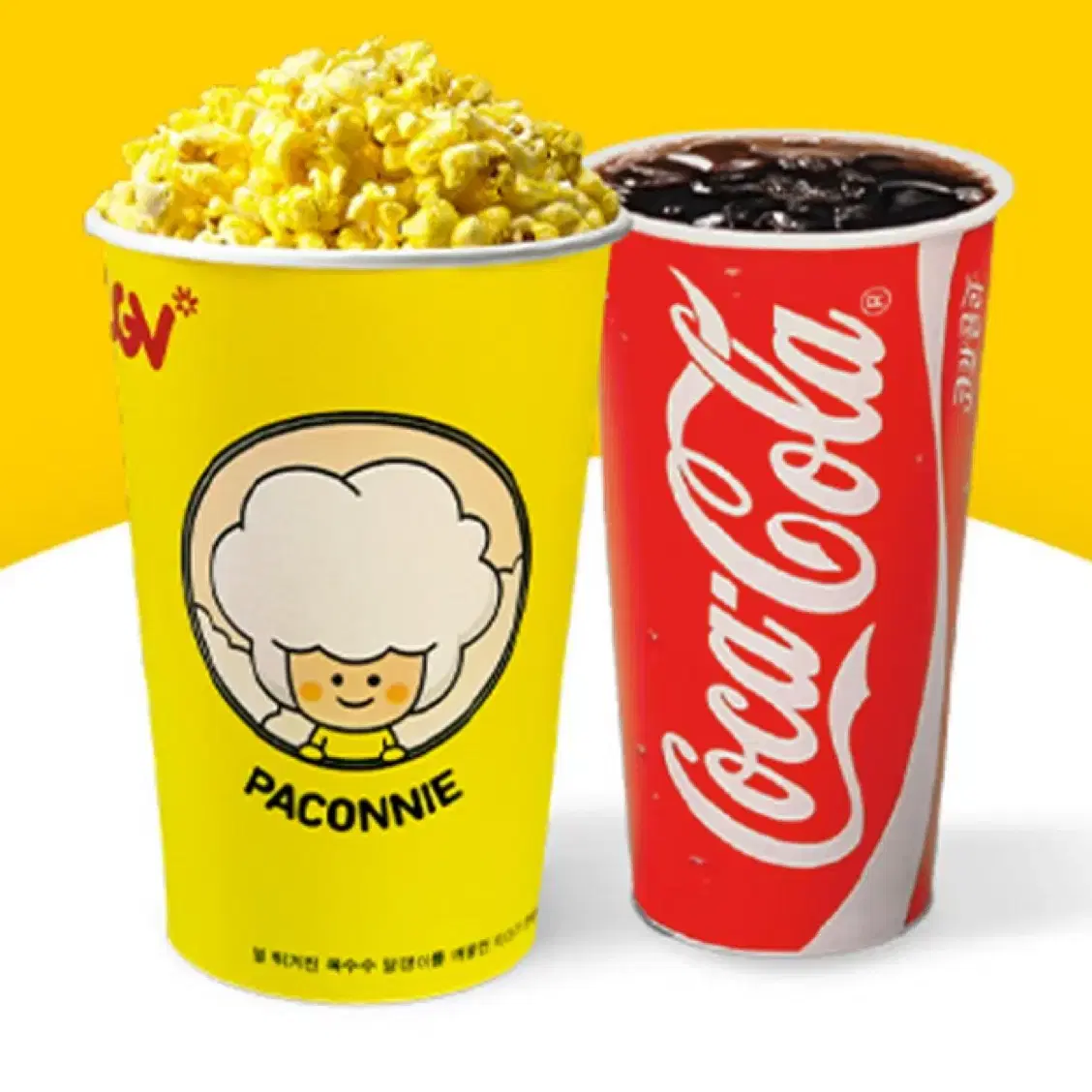 (3세트재고)(맛변경ok) CGV 팝콘 M + 탄산 M 스몰세트 스낵콤보